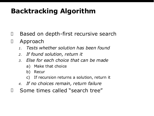 recursive search algorithm